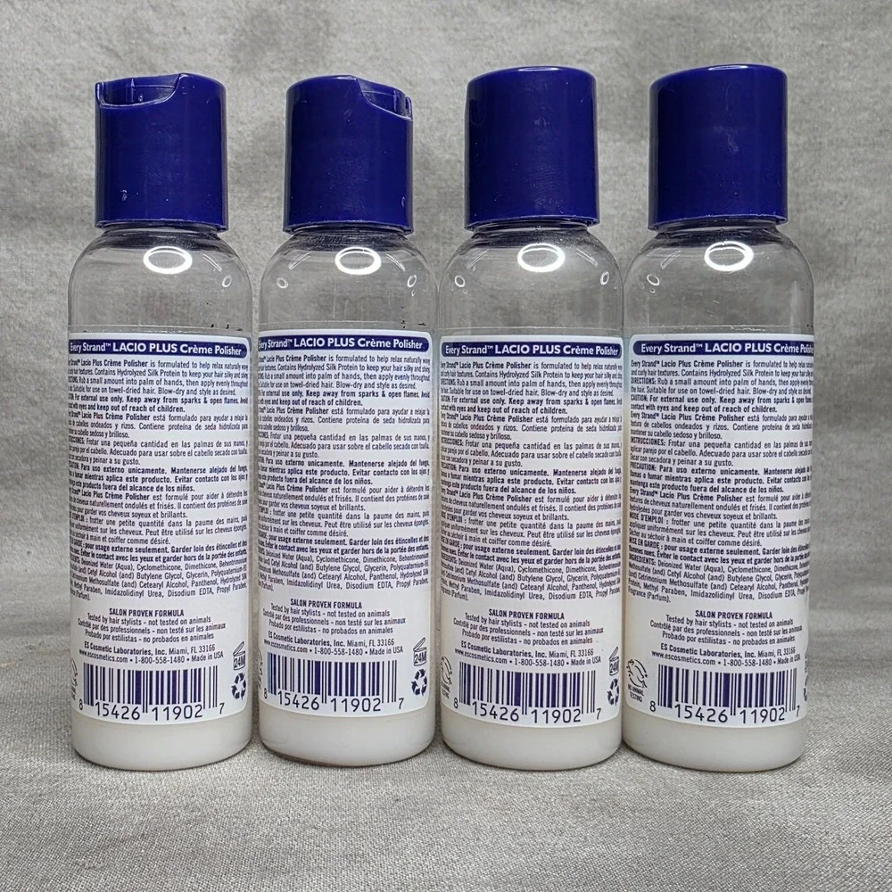(X4) Every Strand Lacio Plus Leave In Creme Polisher 2 fl oz Travel Size